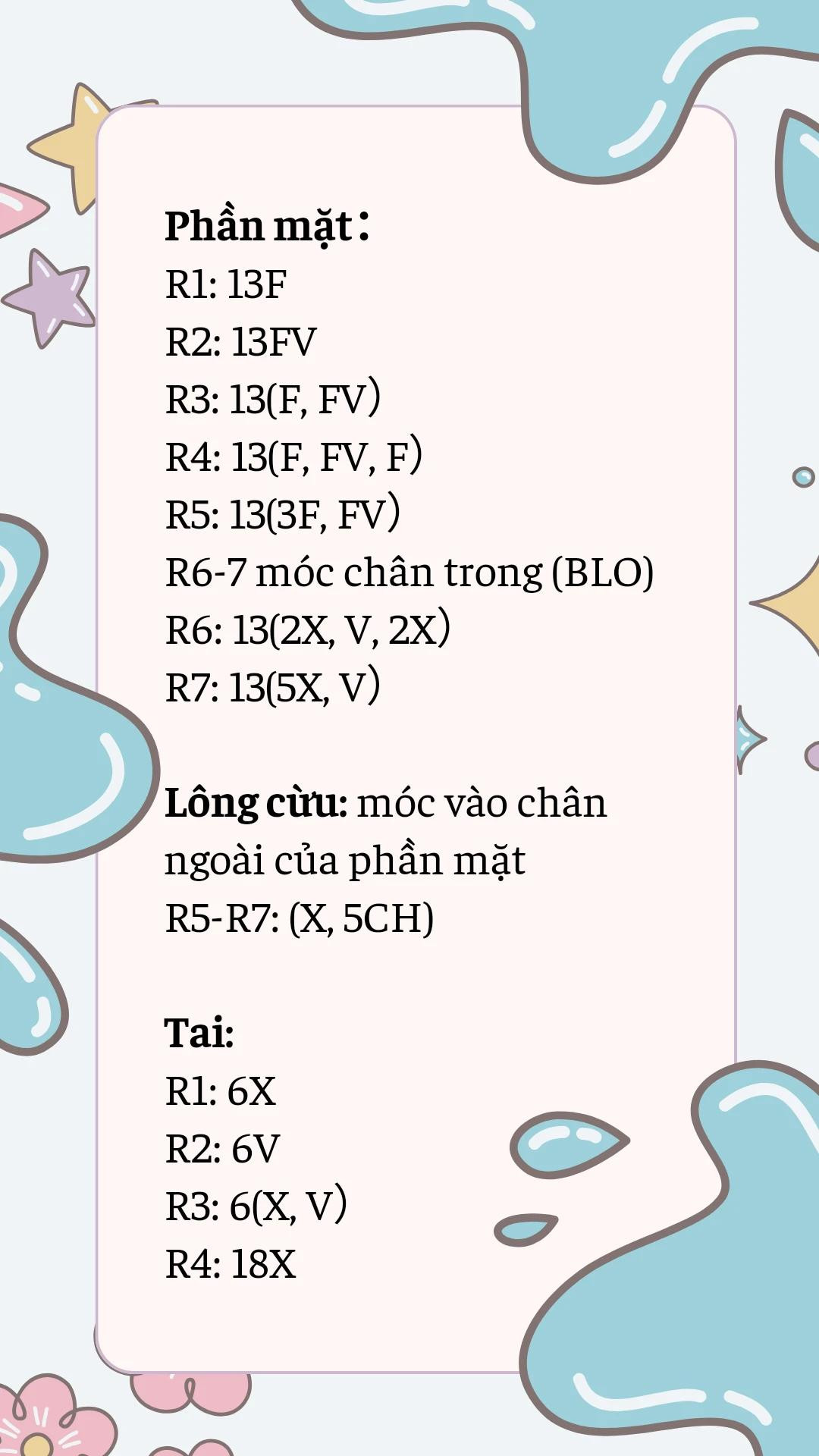 Hướng dẫn móc lót ly cừu hồng.