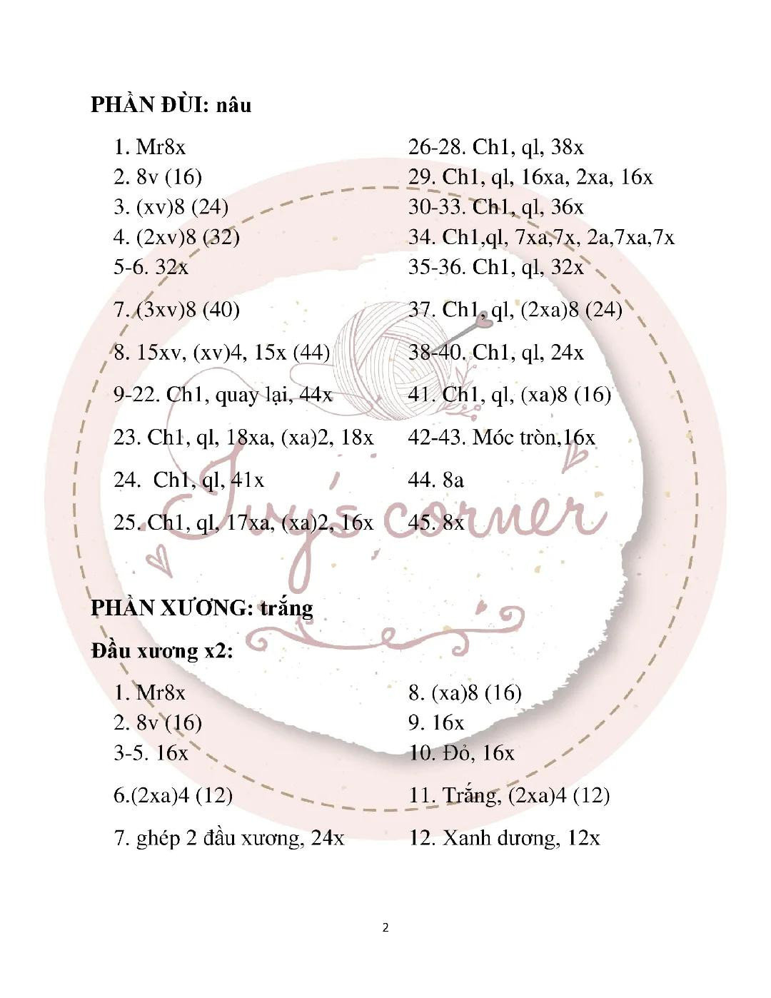 Hướng dẫn móc túi đùi gà