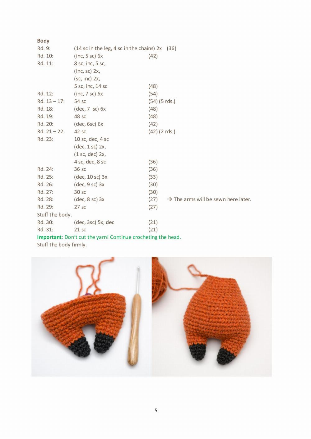 Igrid the fox girl crochet pattern