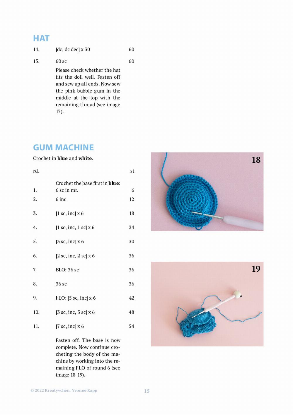 Jucy Bubble Gum crochet pattern