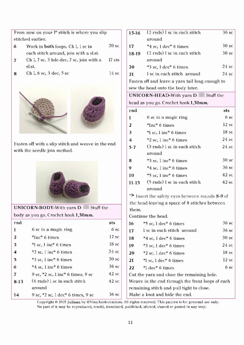 juliana crochet pattern