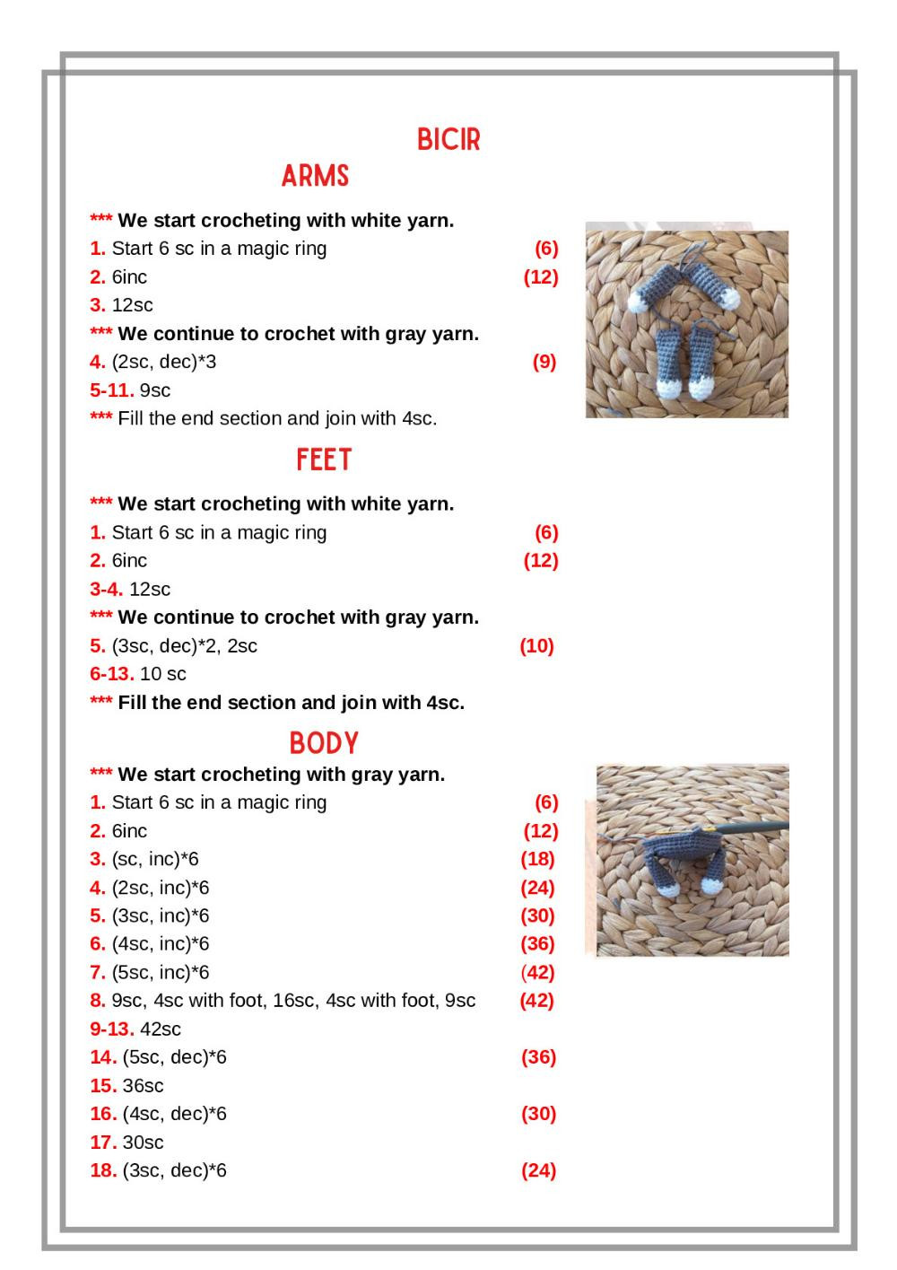 karamel & bicir crochet pattern