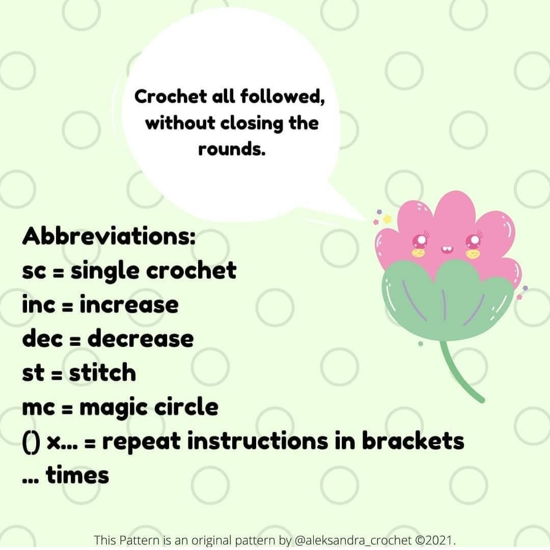 kawaii flower pattern for beginners