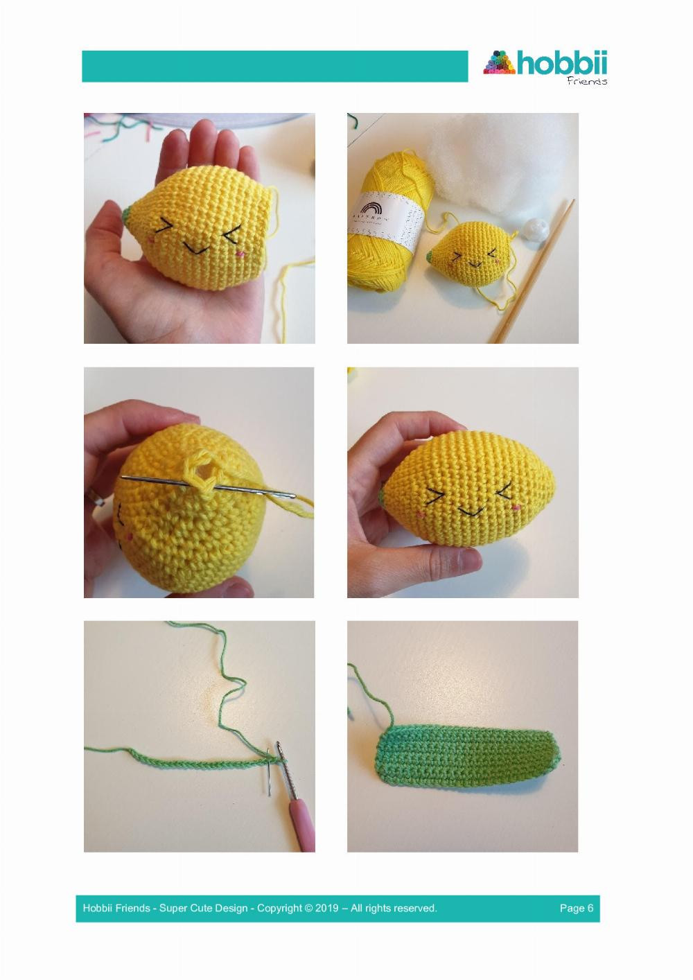 Kawaii Lemon - Rattle crochet pattern