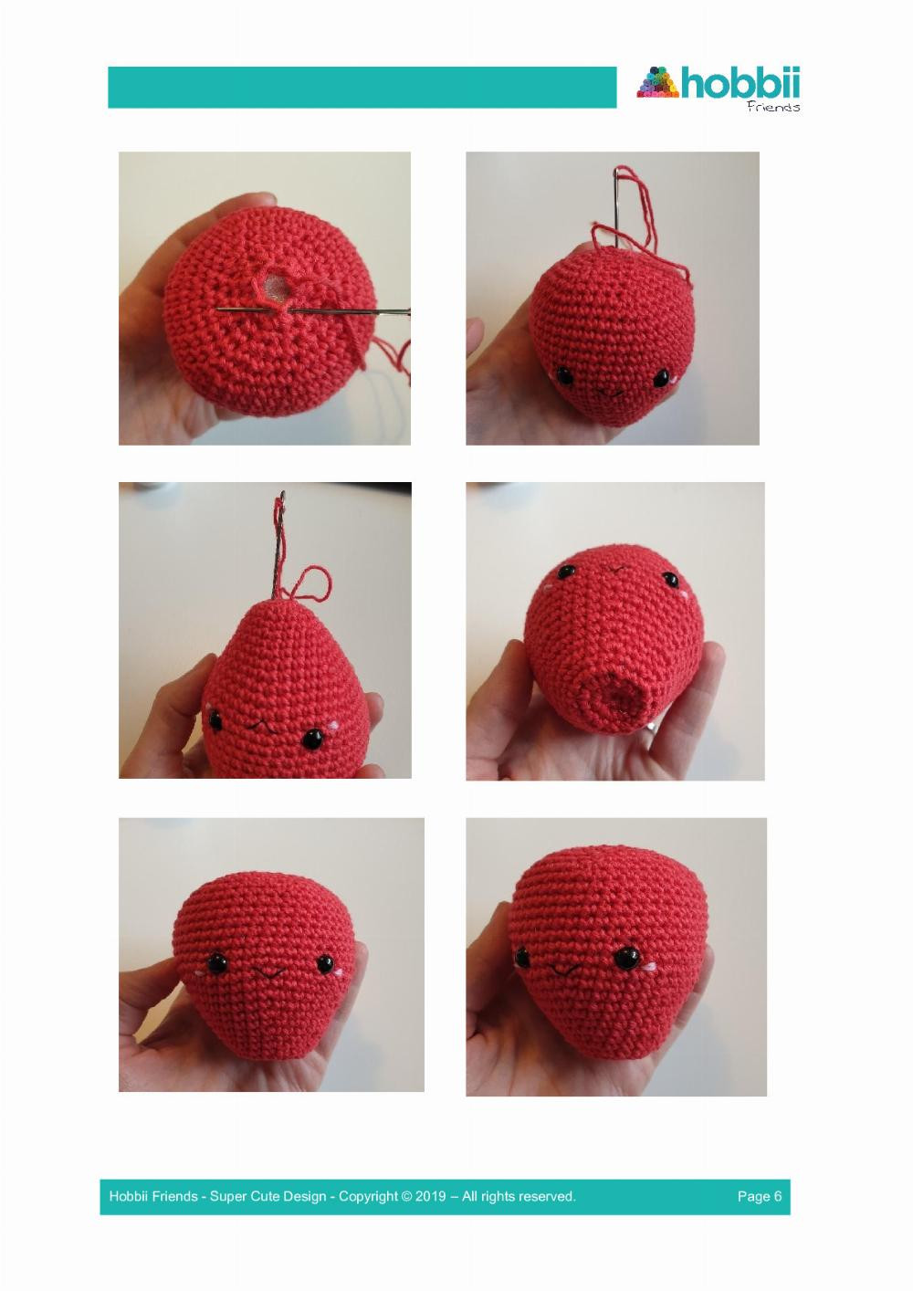 Kawaii Strawberry - Rattle crochet pattern