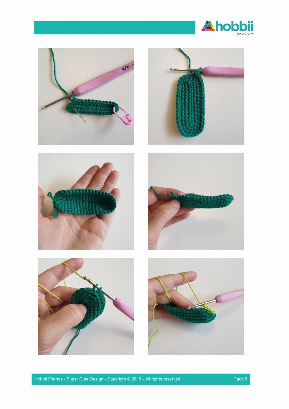 kawaii watermelon rattle crochet pattern
