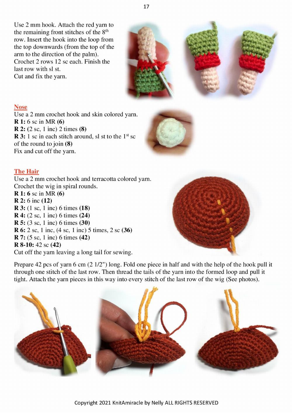 Knit a Miracle by Nelly presents Christmas Ornaments - Santa Claus, Elf Helper and Reindeer