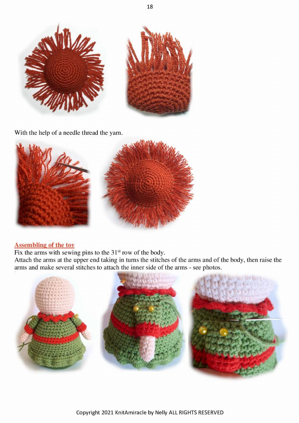 Knit a Miracle by Nelly presents Christmas Ornaments - Santa Claus, Elf Helper and Reindeer