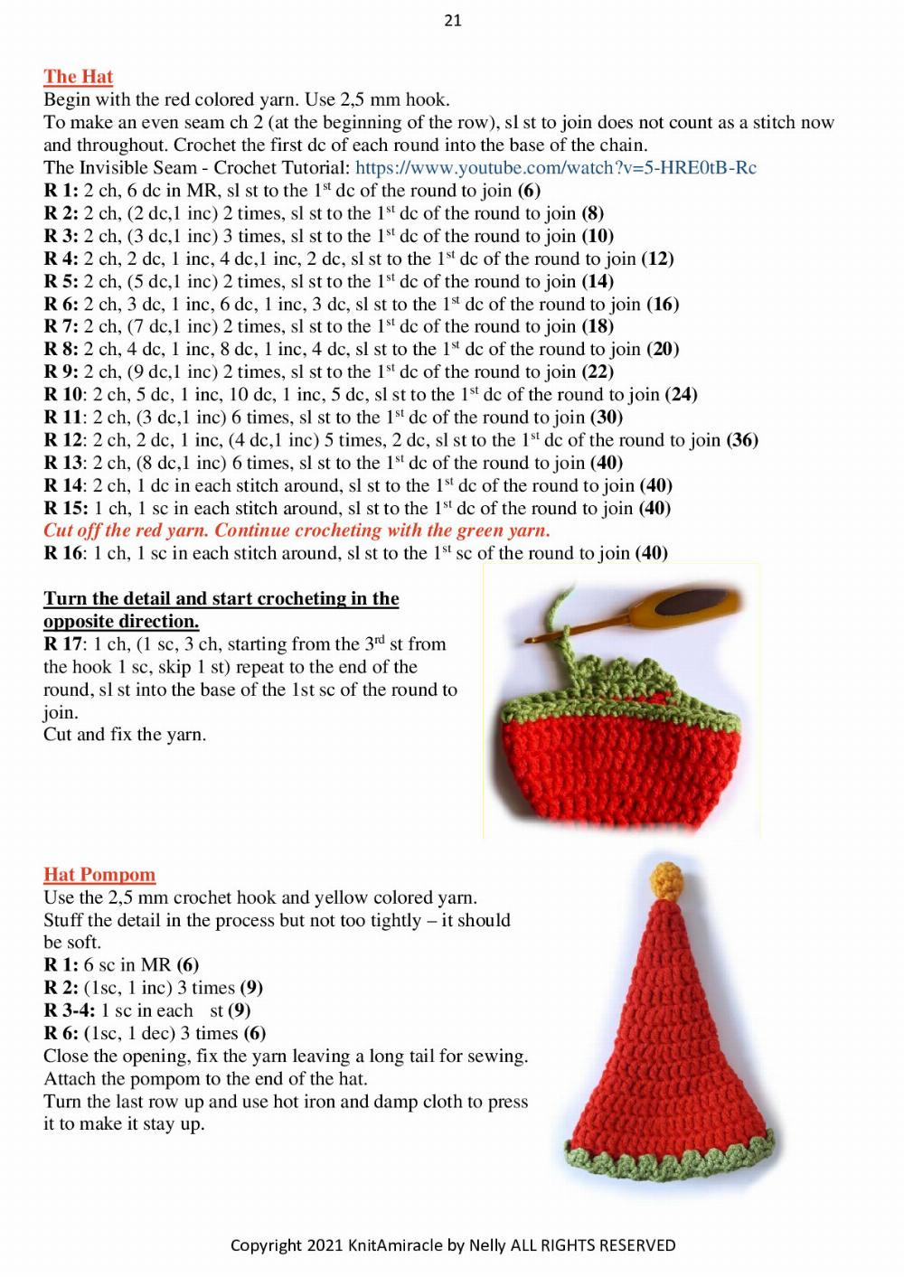 Knit a Miracle by Nelly presents Christmas Ornaments - Santa Claus, Elf Helper and Reindeer