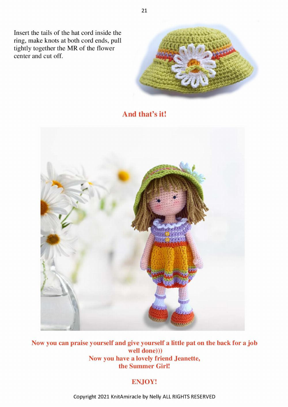 Knit a Miracle by Nelly presents Jeanette, the Summer Girl This pattern