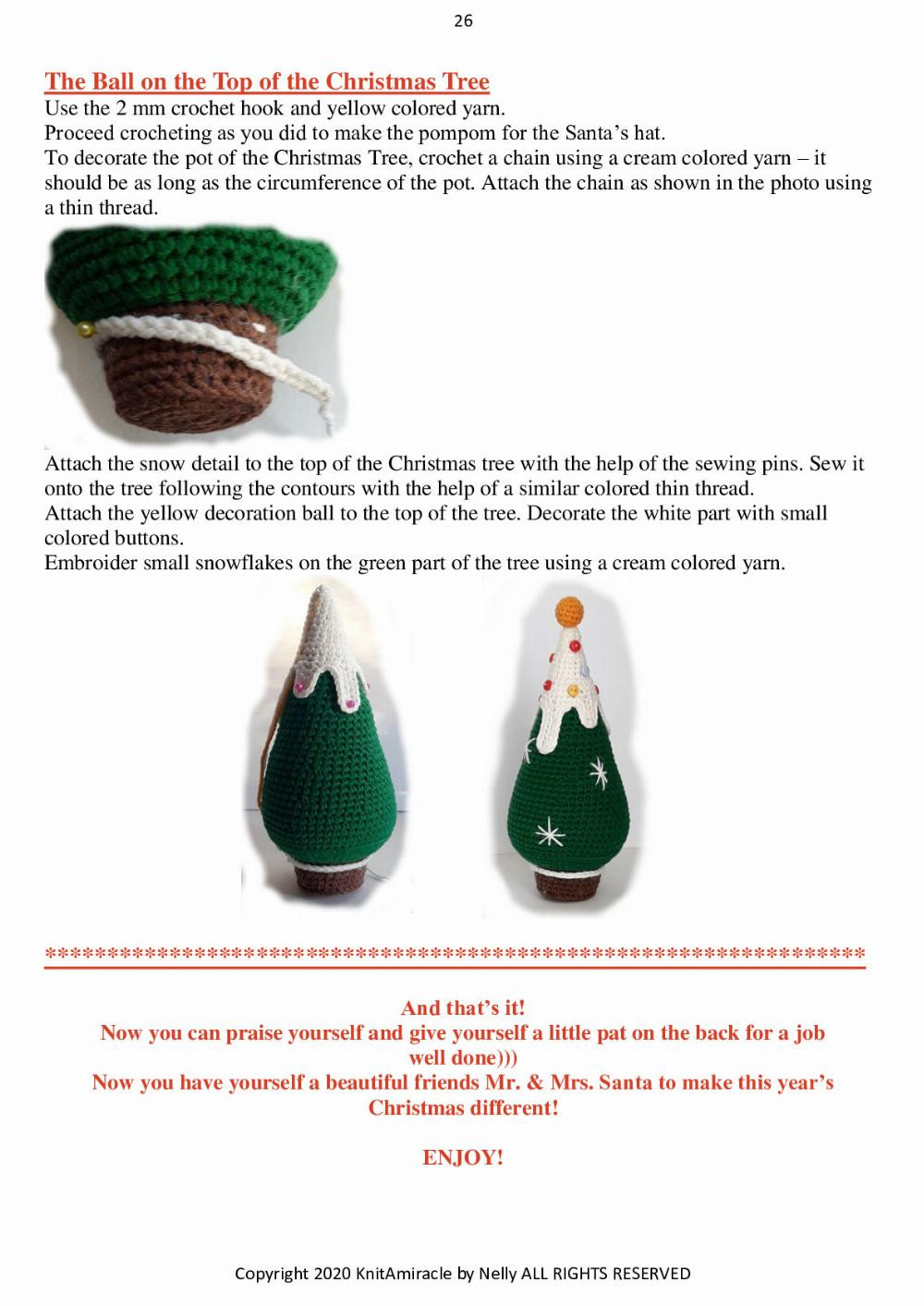 Knit a Miracle by Nelly presents Mr. & Mrs. Santa and Their Family Christmas Tree