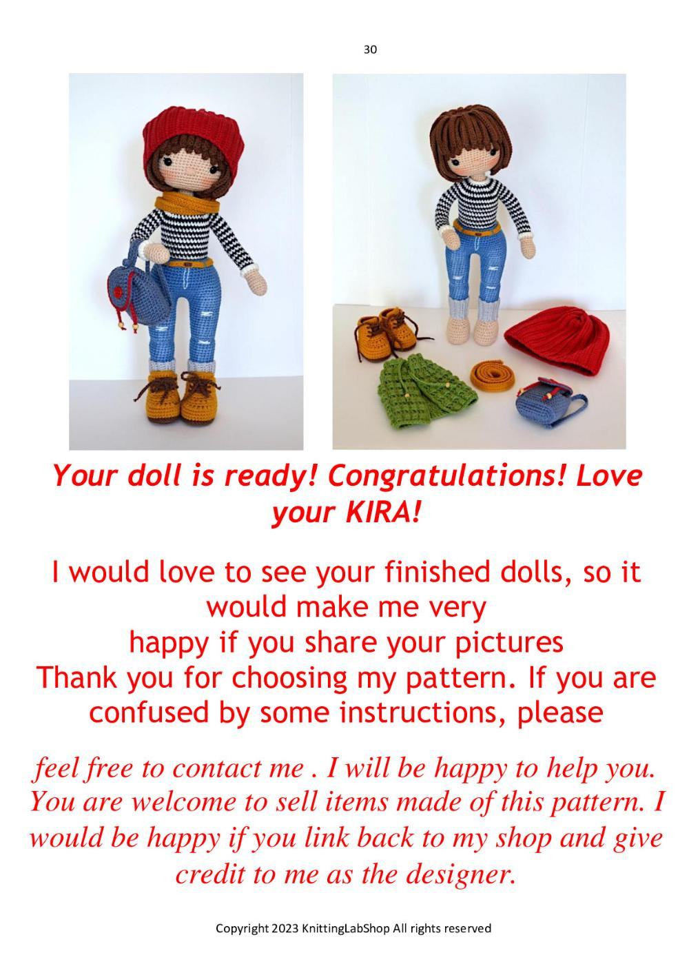 KNITTING LAB PRESENTS DOLL KIRA