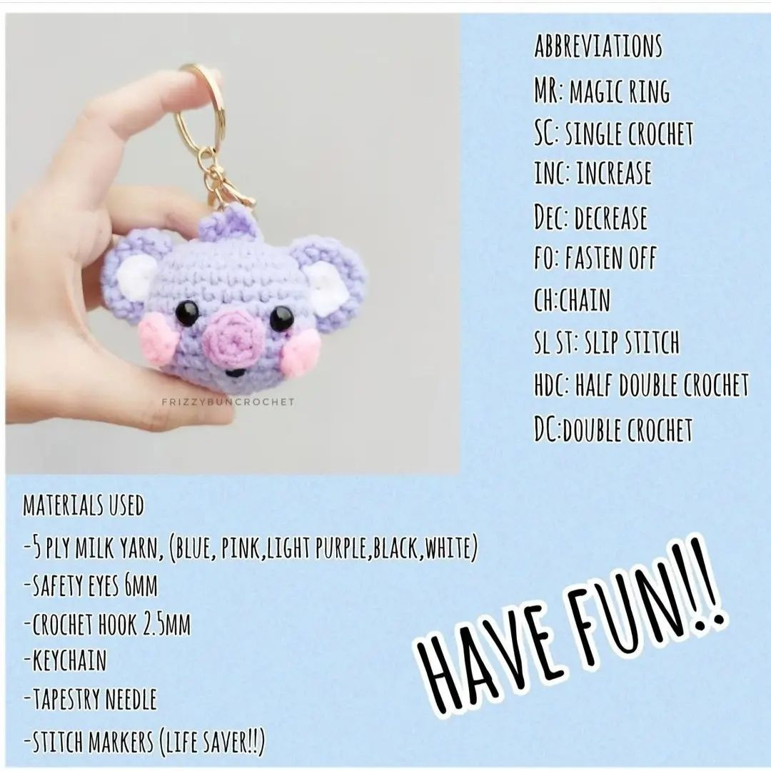 koya free keychain crochet pattern