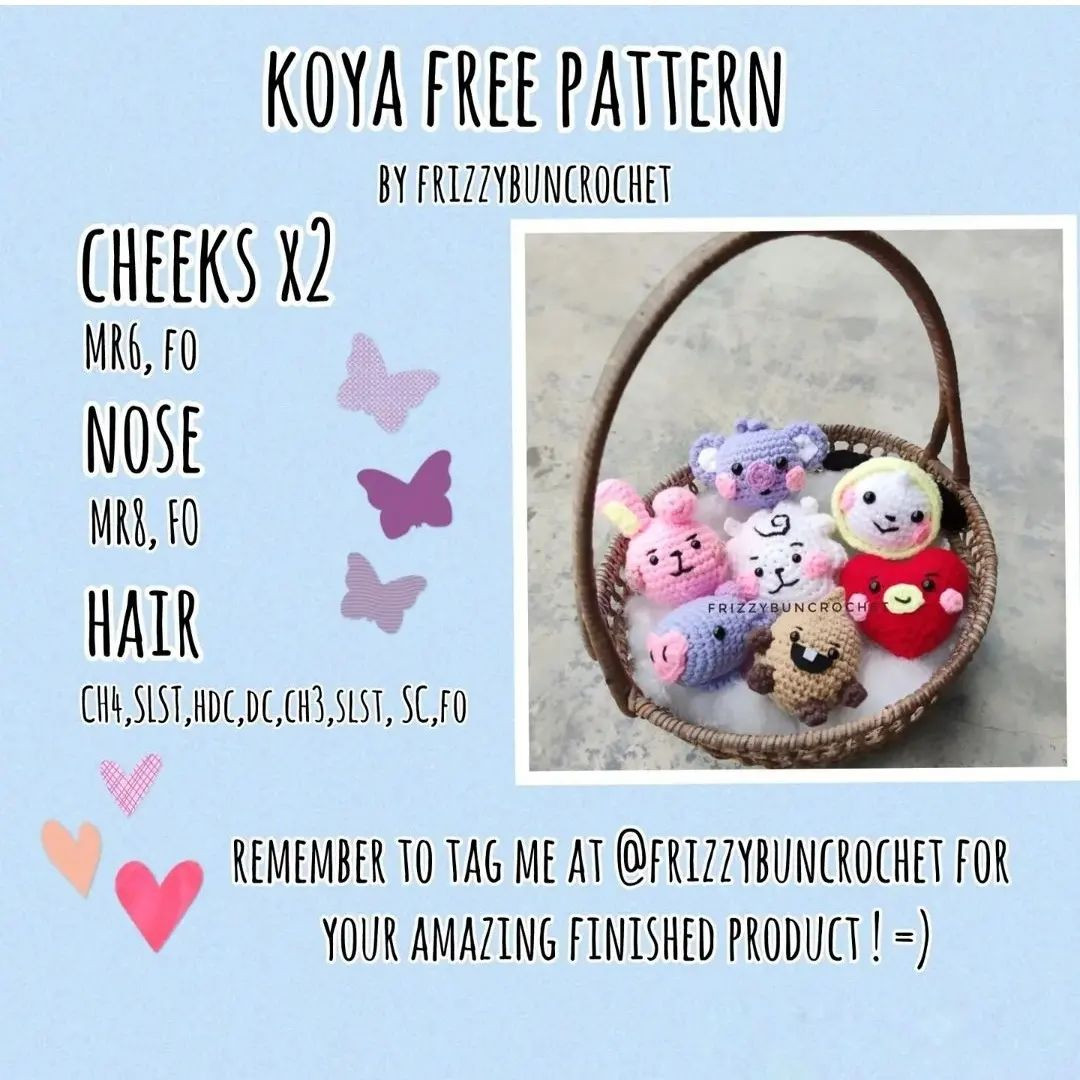 koya free keychain crochet pattern