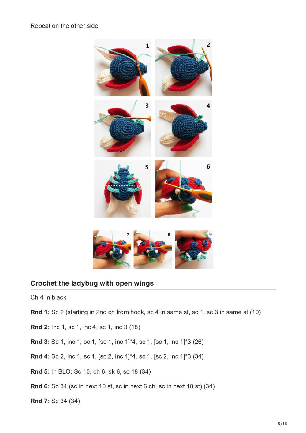 Ladybug Crochet Pattern