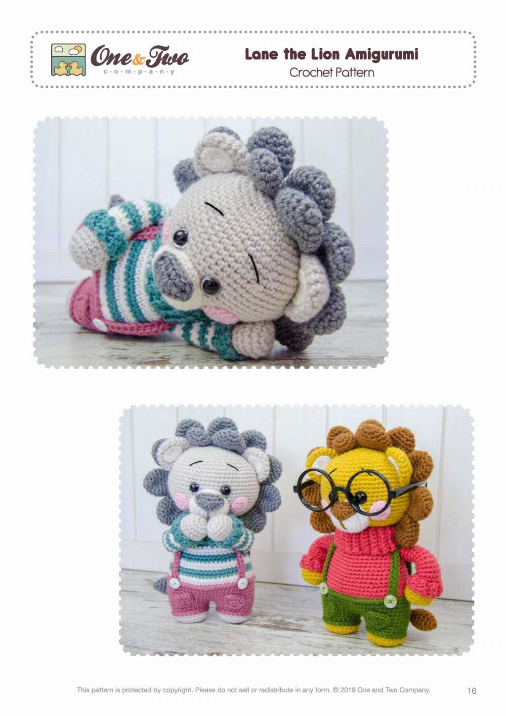 lane the lion amirugurumi little explorer series crochet pattern