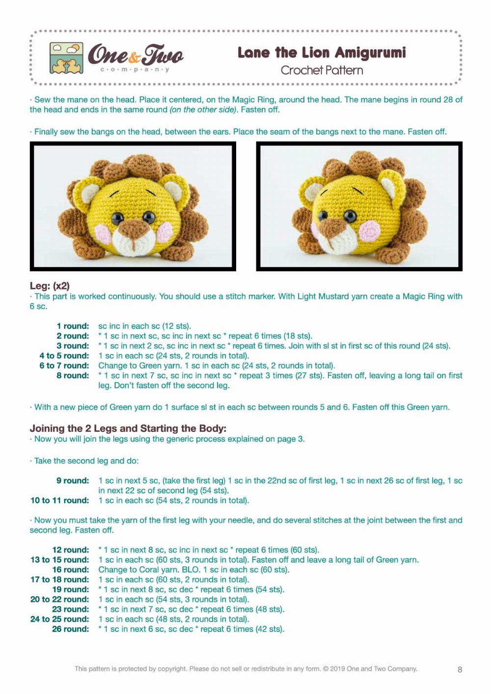 lane the lion amirugurumi little explorer series crochet pattern