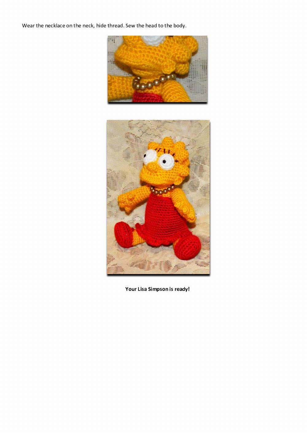 Lisa Simpson. Crochet Pattern.