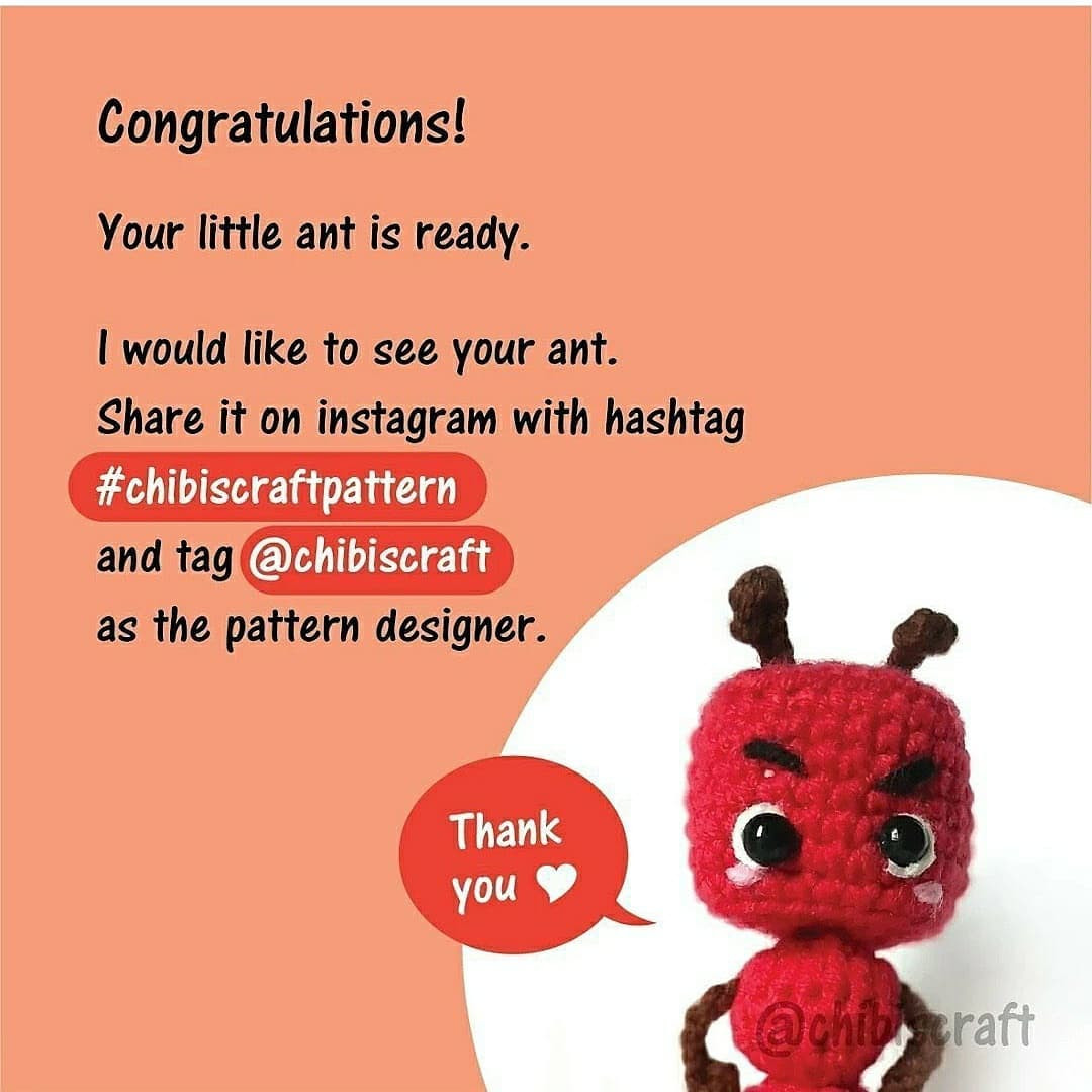 little ant free amigurumi pattern now sewing at all