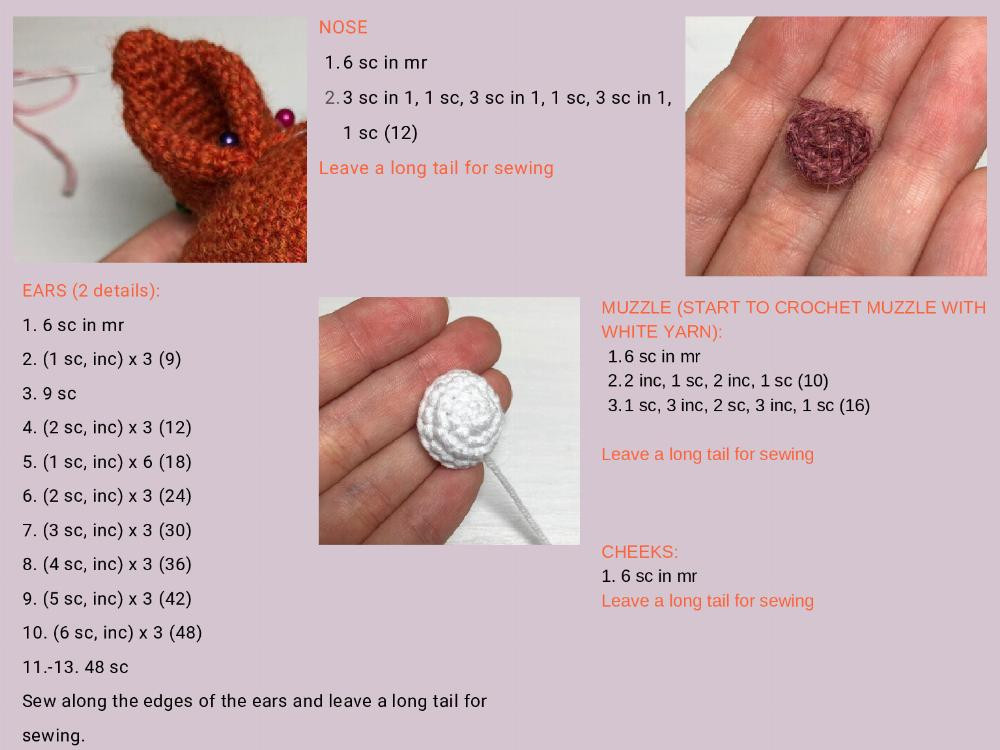 Little squirrel crochet pattern