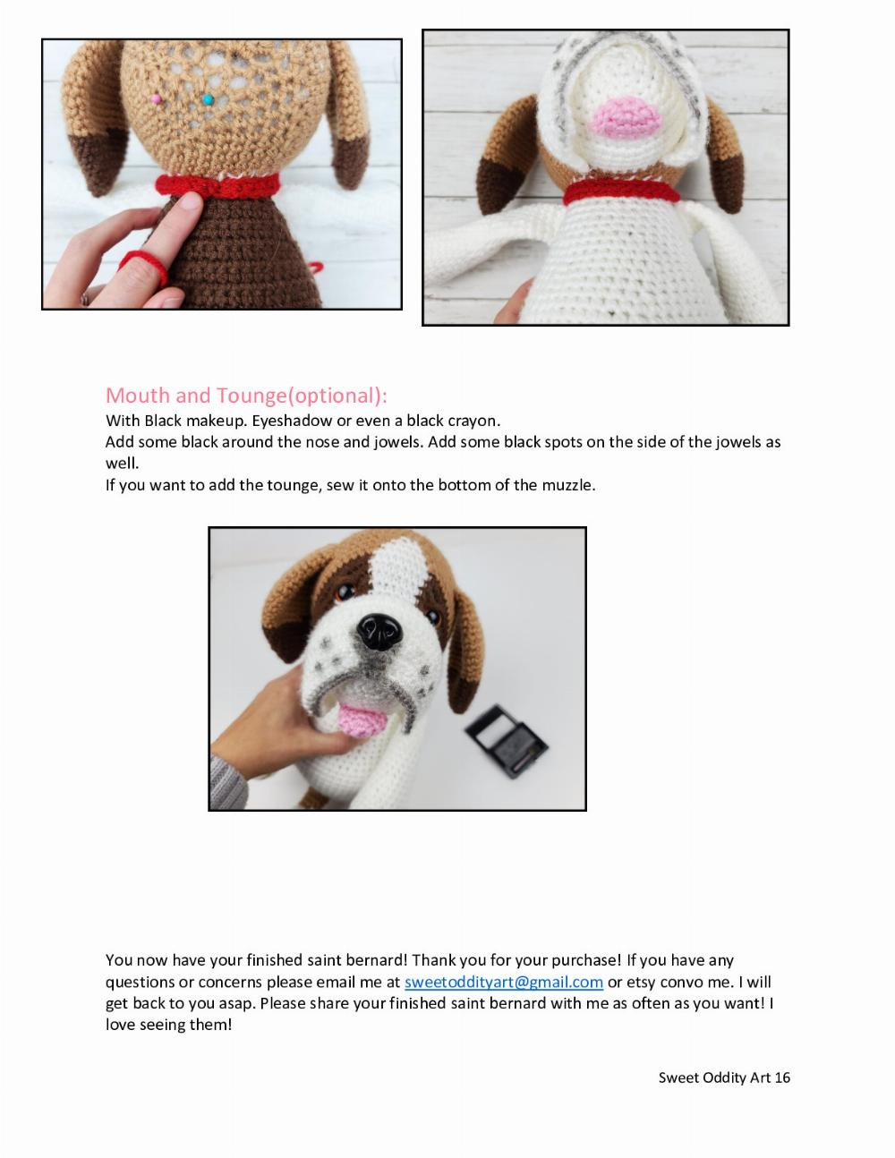 Lola the Saint Bernard Crochet Pattern