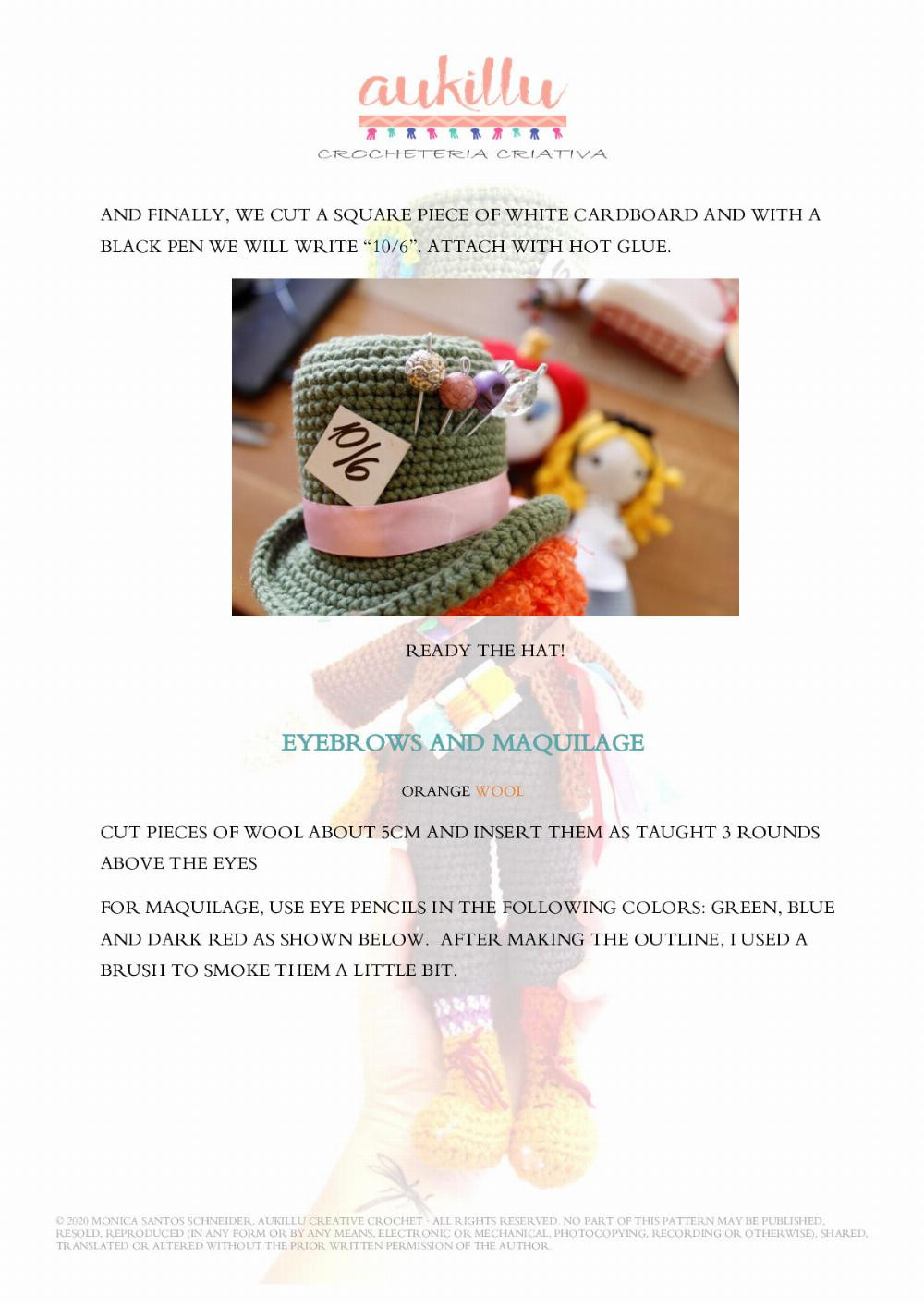 MAD HATTER crochet pattern