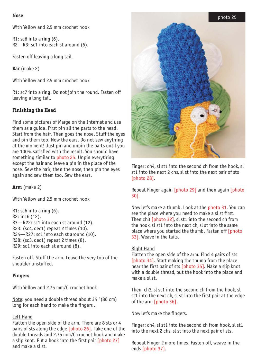 Marge Simpson crochet pattern