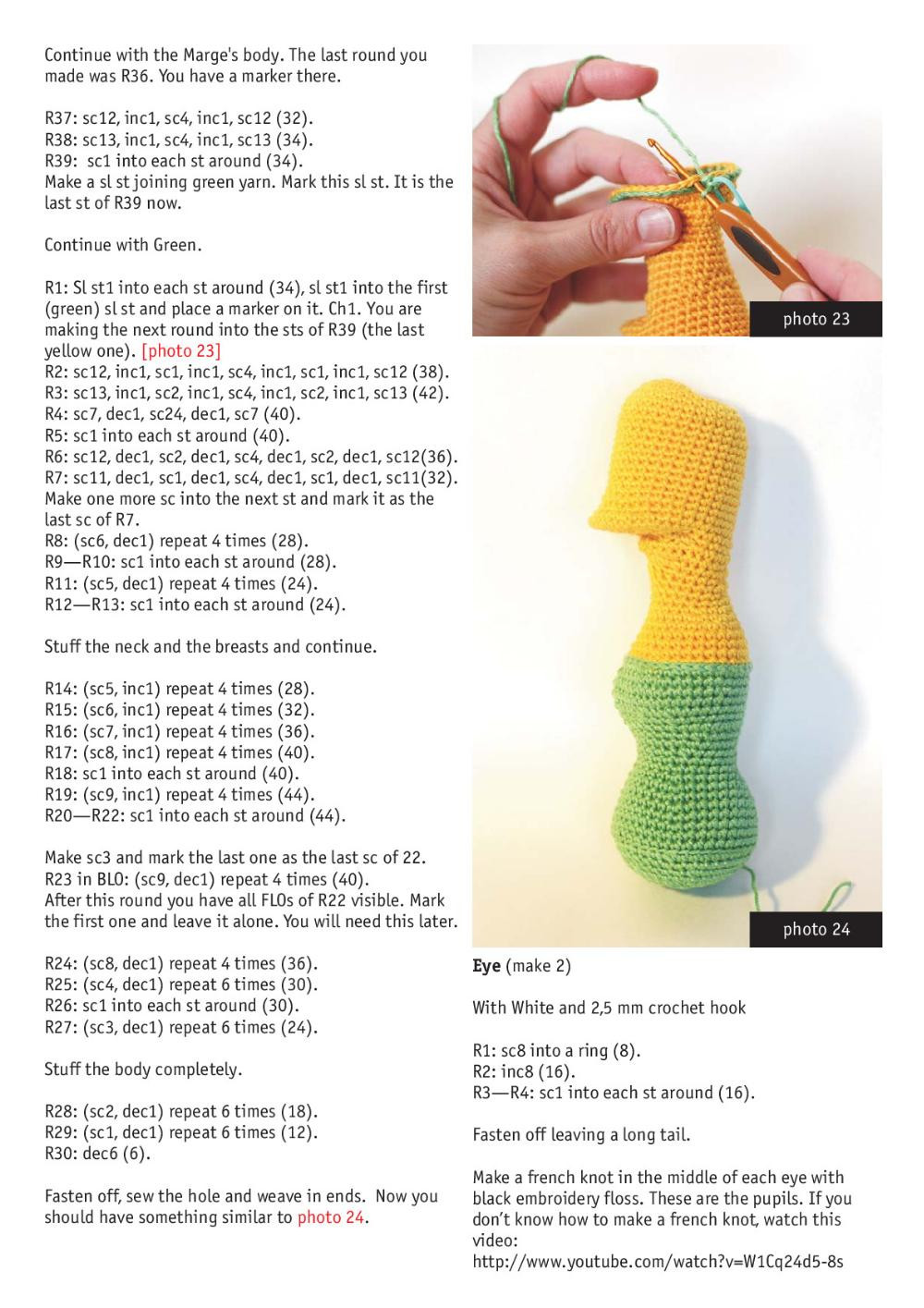 Marge Simpson crochet pattern