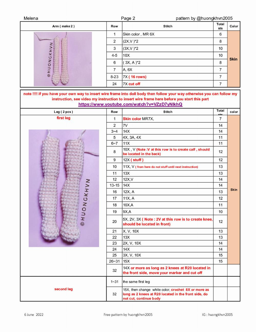 melena free crochet pattern