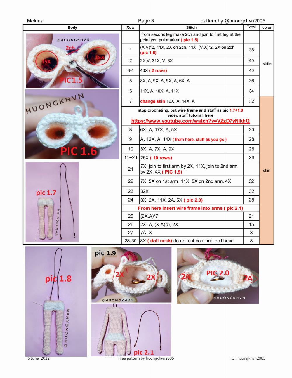 melena free crochet pattern