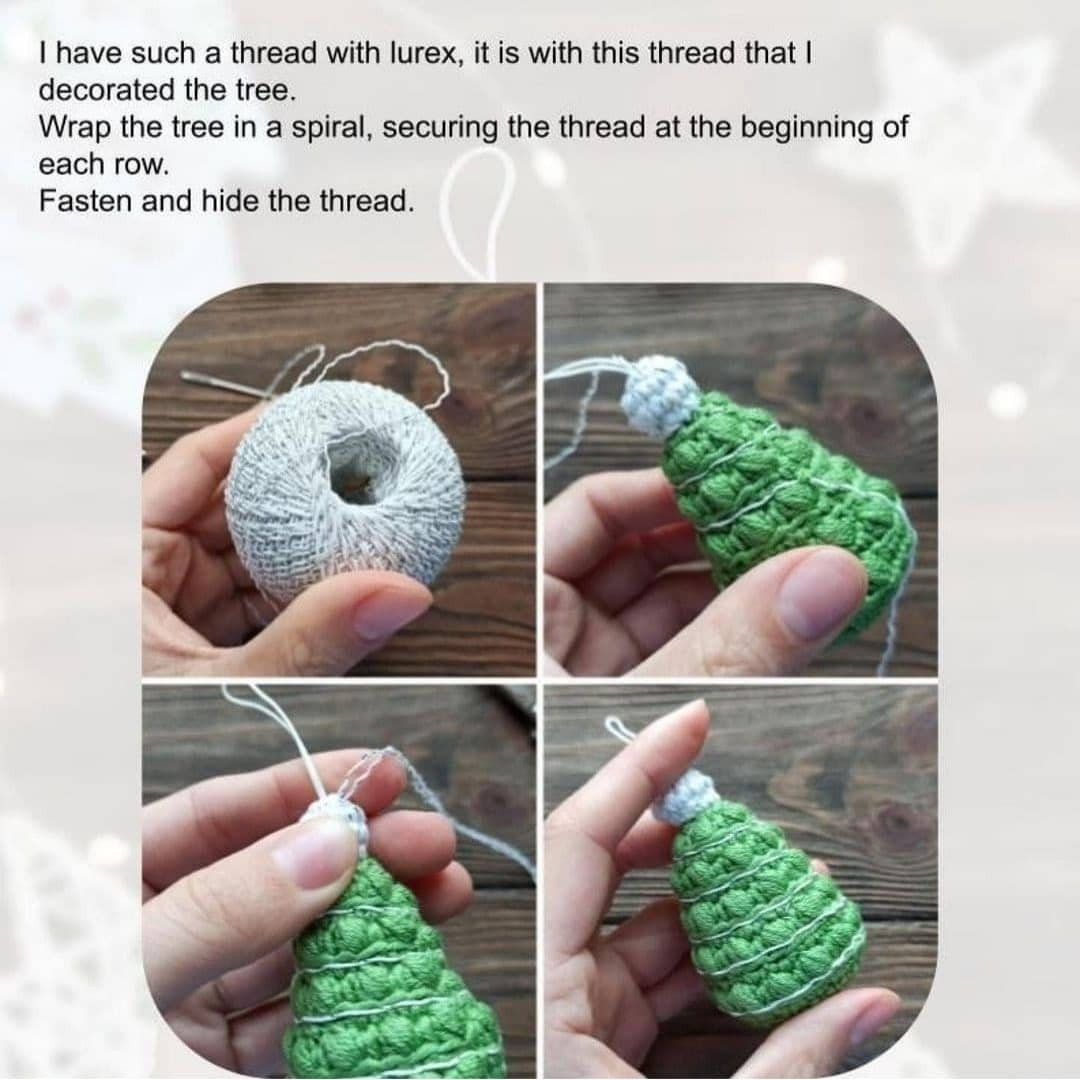 mini christmas tree free crochet pattern