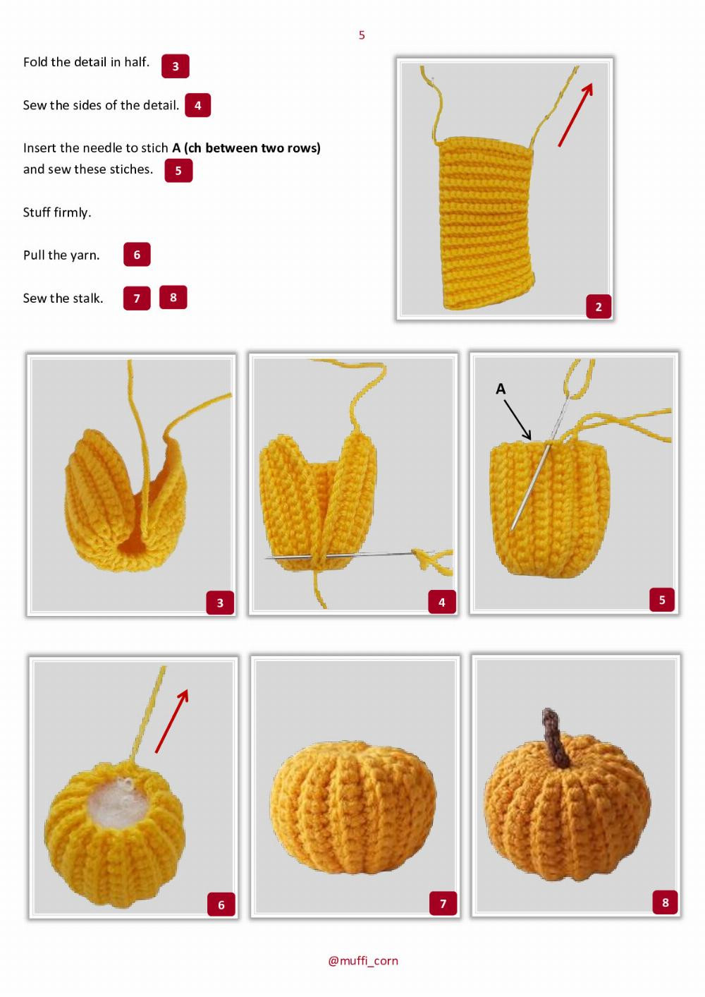 mini orange pumpkin crochet pattern
