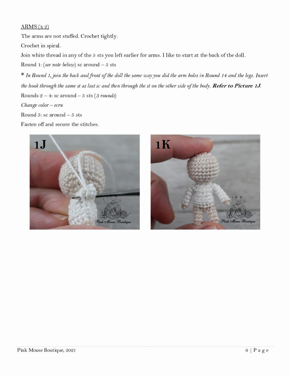 Miniature Angel crochet pattern