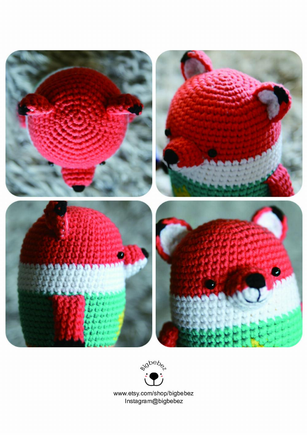 MINIMALS mini + animals FOX crochet pattern