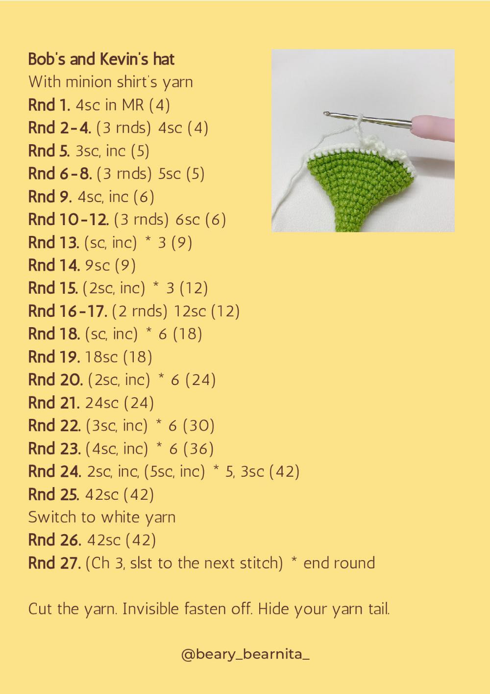 minion crochet pattern