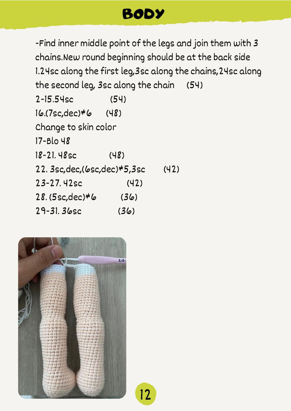 MISHA DOLL CROCHET  PATTERN