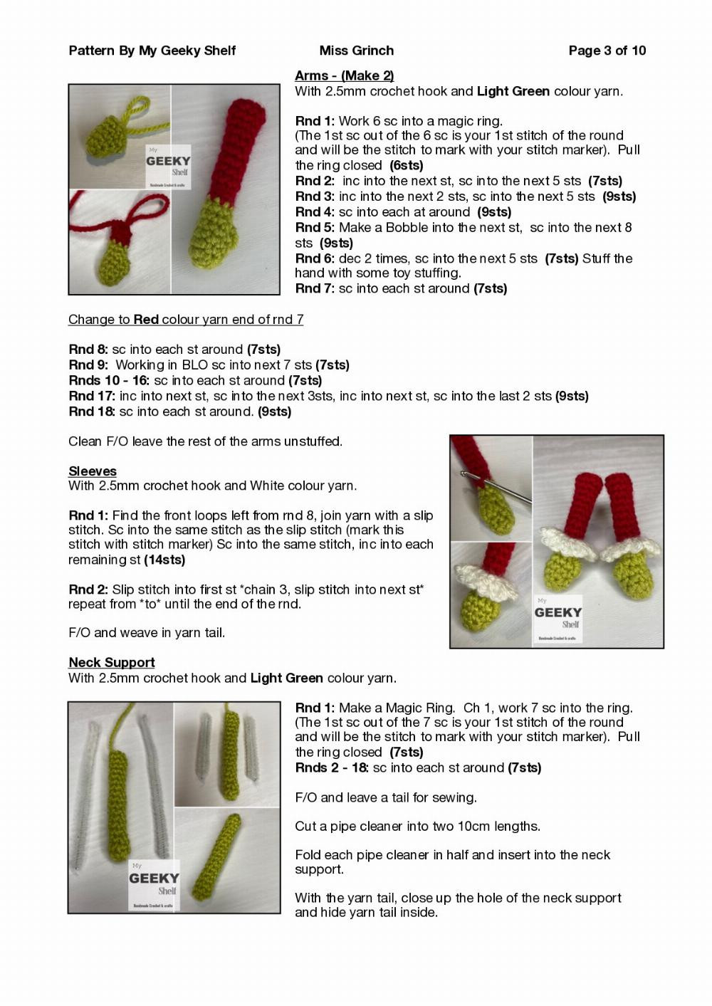 Miss grinch pattern