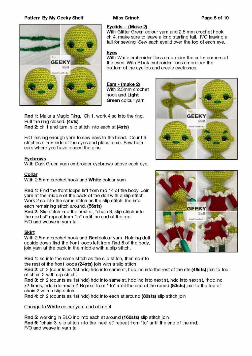 Miss grinch pattern