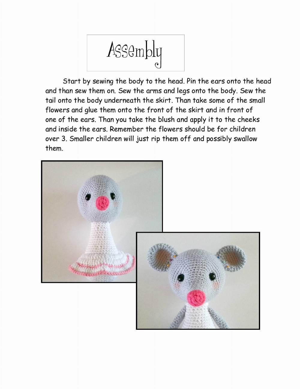 Missy the Mouse crochet pattern Sweet Oddity Art