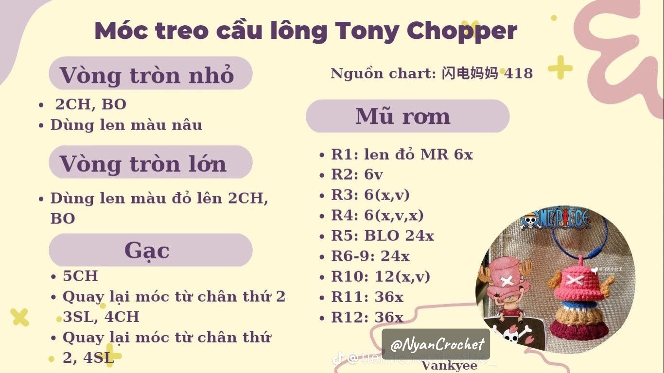 Móc treo cầu lông tony chopper