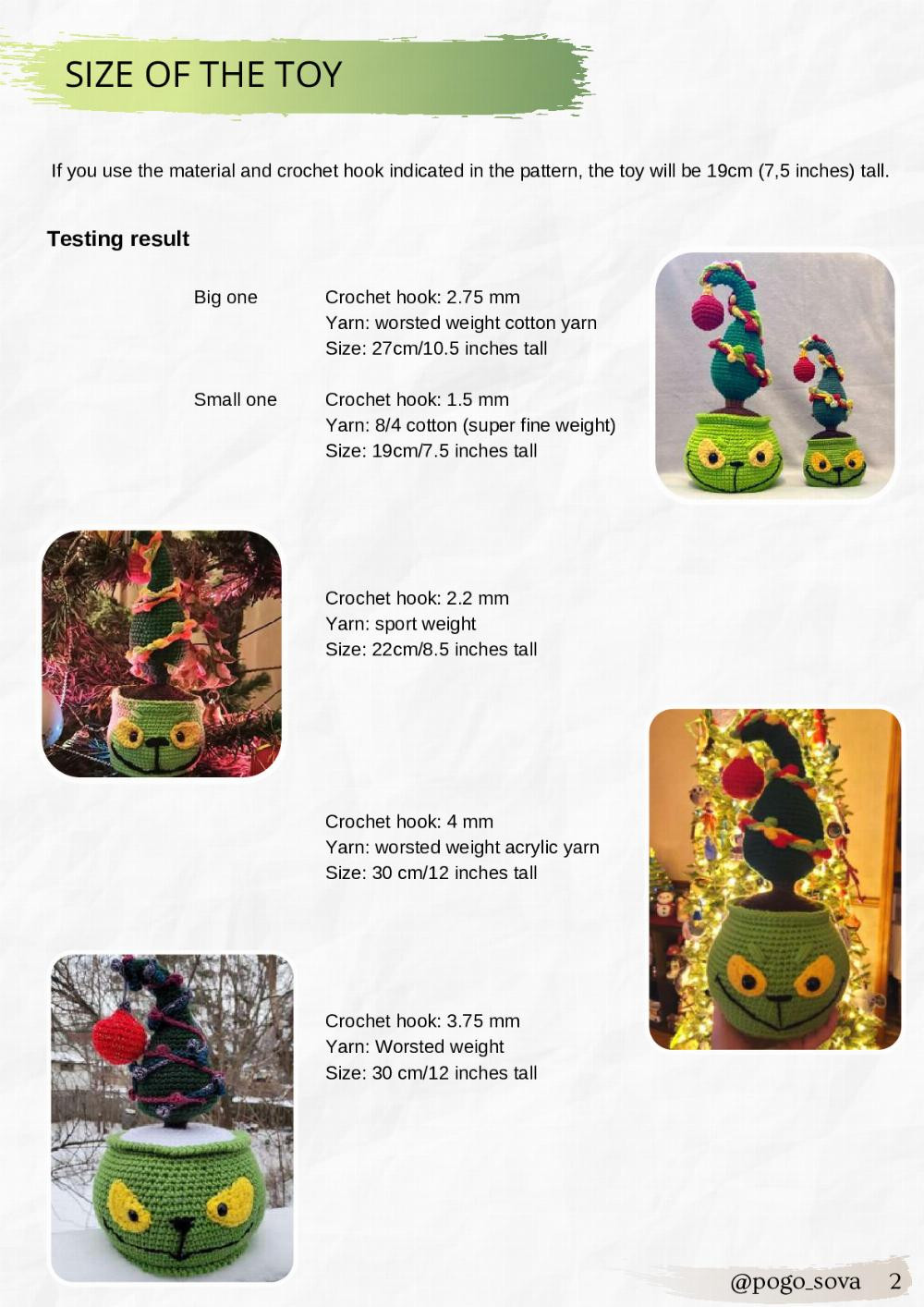 Mr. Grinch PDF crochet pattern