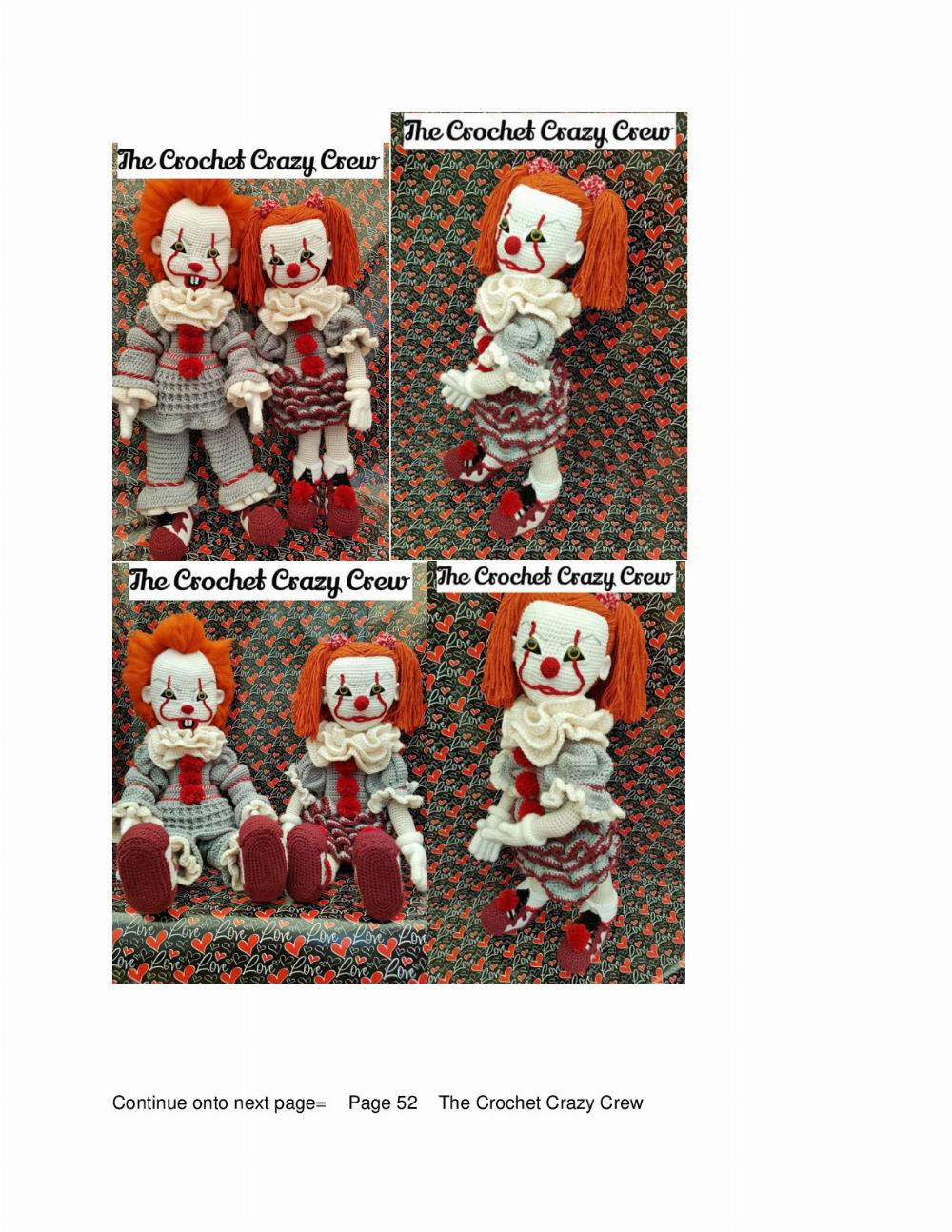 Mr & Mrs Clownwise crochet pattern