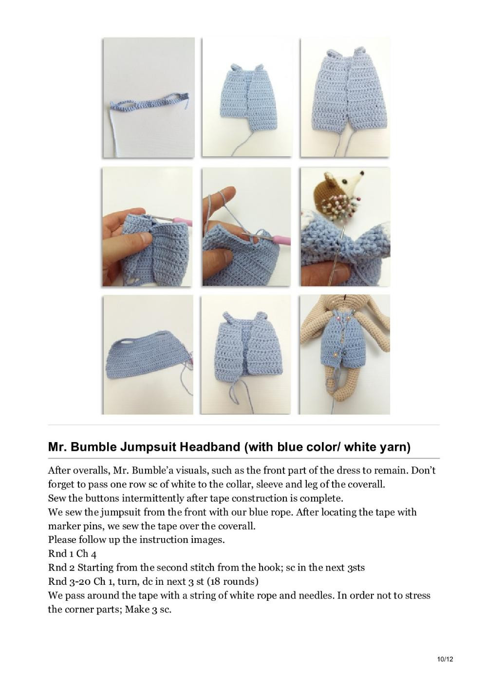 Mrs. & Mr. Bumble Bunny doll Amigurumi free crochet pattern