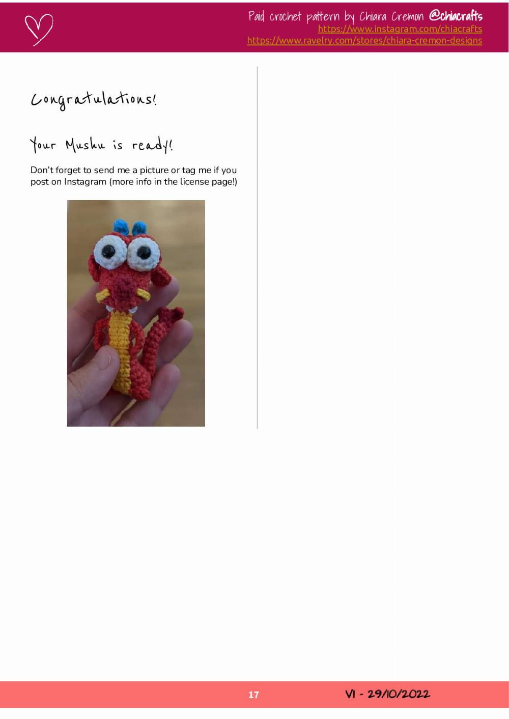 mushu crochet pattern