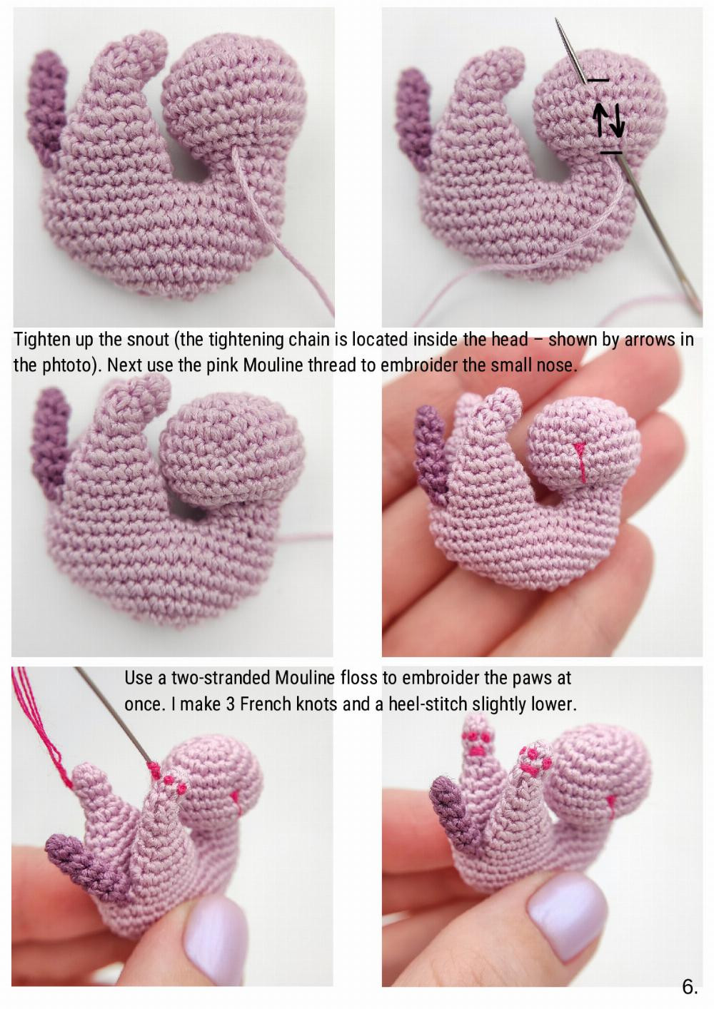 “Naughty kitten” brooch crochet pattern