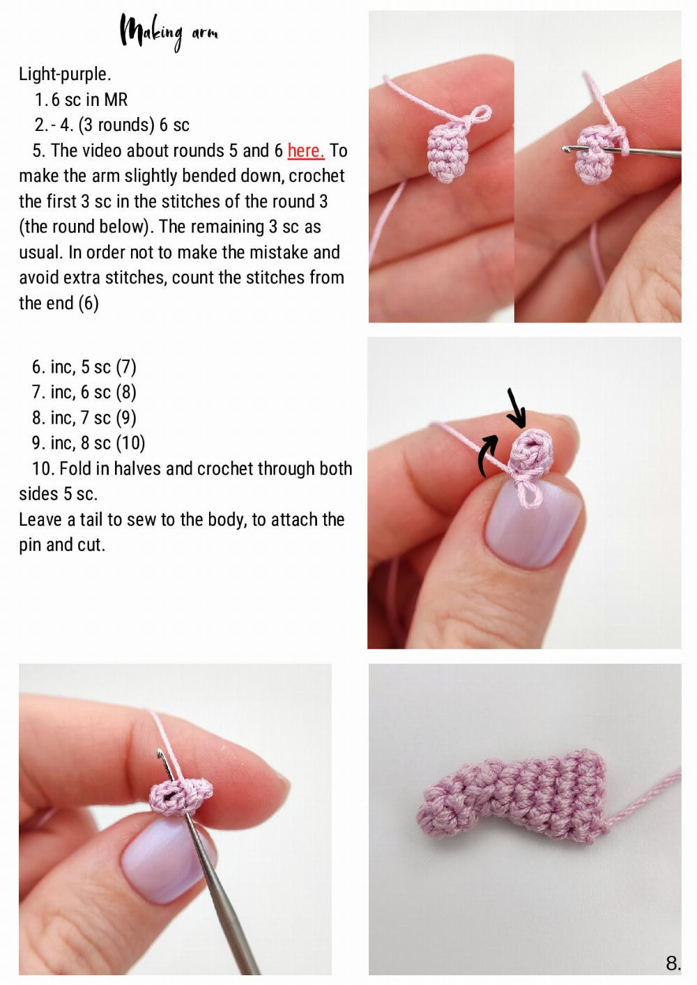 “Naughty kitten” brooch crochet pattern