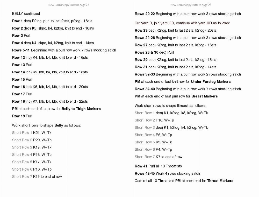 new born puppy pattern