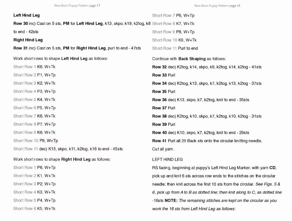new born puppy pattern