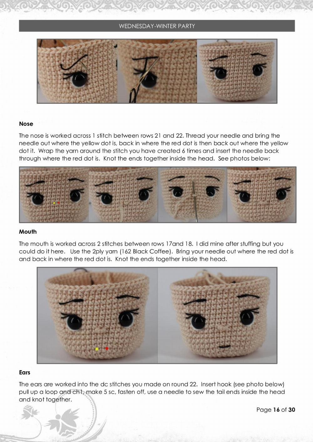 odd dolli WEDNESDAY-WINTER PARTY crochet pattern