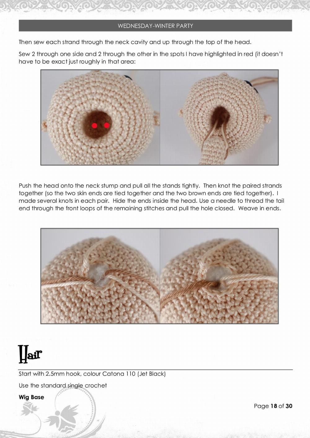 odd dolli WEDNESDAY-WINTER PARTY crochet pattern